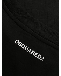 schwarzes T-Shirt mit einem Rundhalsausschnitt von DSQUARED2