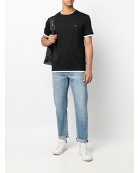 schwarzes T-Shirt mit einem Rundhalsausschnitt von Calvin Klein