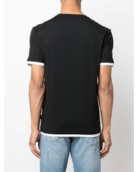 schwarzes T-Shirt mit einem Rundhalsausschnitt von Calvin Klein