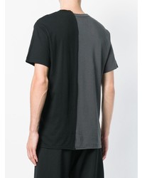 schwarzes T-Shirt mit einem Rundhalsausschnitt von Yohji Yamamoto