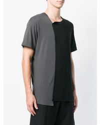 schwarzes T-Shirt mit einem Rundhalsausschnitt von Yohji Yamamoto