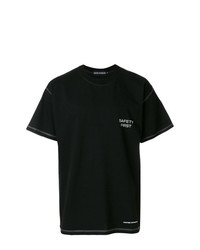 schwarzes T-Shirt mit einem Rundhalsausschnitt von United Standard