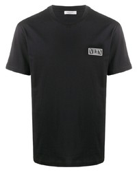 schwarzes T-Shirt mit einem Rundhalsausschnitt von Valentino