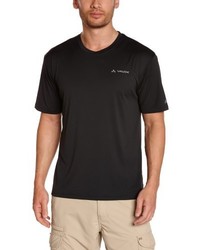 schwarzes T-Shirt mit einem Rundhalsausschnitt von VAUDE