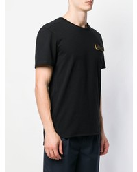 schwarzes T-Shirt mit einem Rundhalsausschnitt von Geym