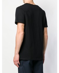 schwarzes T-Shirt mit einem Rundhalsausschnitt von Geym