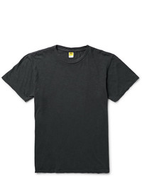 schwarzes T-Shirt mit einem Rundhalsausschnitt von Velva Sheen