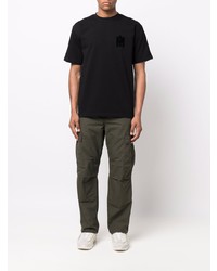 schwarzes T-Shirt mit einem Rundhalsausschnitt von Mackage