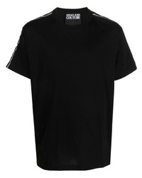 schwarzes T-Shirt mit einem Rundhalsausschnitt von VERSACE JEANS COUTURE