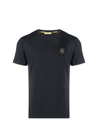 schwarzes T-Shirt mit einem Rundhalsausschnitt von Versace Jeans