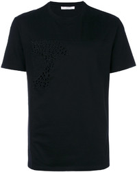 schwarzes T-Shirt mit einem Rundhalsausschnitt von Versace