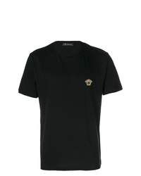 schwarzes T-Shirt mit einem Rundhalsausschnitt von Versace