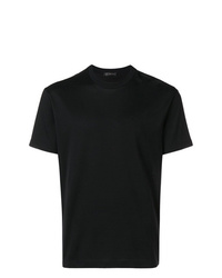 schwarzes T-Shirt mit einem Rundhalsausschnitt von Versace