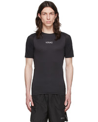 schwarzes T-Shirt mit einem Rundhalsausschnitt von Versace Underwear