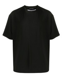schwarzes T-Shirt mit einem Rundhalsausschnitt von Vision Of Super