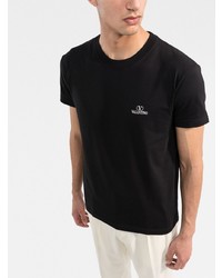 schwarzes T-Shirt mit einem Rundhalsausschnitt von Valentino