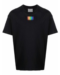 schwarzes T-Shirt mit einem Rundhalsausschnitt von VTMNTS