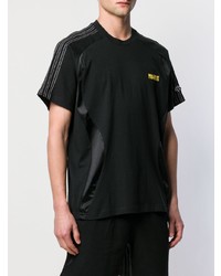 schwarzes T-Shirt mit einem Rundhalsausschnitt von Adidas Originals By Alexander Wang