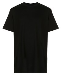 schwarzes T-Shirt mit einem Rundhalsausschnitt von WARDROBE.NYC