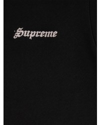 schwarzes T-Shirt mit einem Rundhalsausschnitt von Supreme