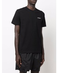 schwarzes T-Shirt mit einem Rundhalsausschnitt von Off-White