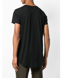 schwarzes T-Shirt mit einem Rundhalsausschnitt von Ann Demeulemeester