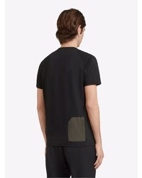 schwarzes T-Shirt mit einem Rundhalsausschnitt von Zegna