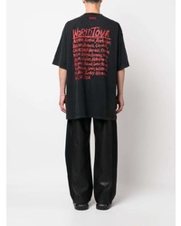 schwarzes T-Shirt mit einem Rundhalsausschnitt von Vetements