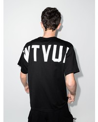 schwarzes T-Shirt mit einem Rundhalsausschnitt von WTAPS