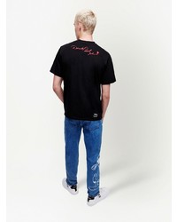 schwarzes T-Shirt mit einem Rundhalsausschnitt von Karl Lagerfeld