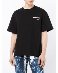 schwarzes T-Shirt mit einem Rundhalsausschnitt von Charles Jeffrey Loverboy