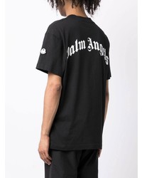 schwarzes T-Shirt mit einem Rundhalsausschnitt von Moncler