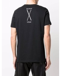 schwarzes T-Shirt mit einem Rundhalsausschnitt von Balmain