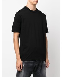 schwarzes T-Shirt mit einem Rundhalsausschnitt von DSQUARED2