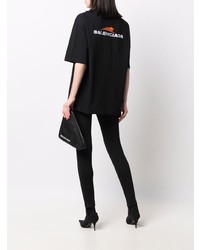 schwarzes T-Shirt mit einem Rundhalsausschnitt von Balenciaga