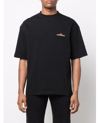 schwarzes T-Shirt mit einem Rundhalsausschnitt von Balenciaga