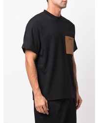 schwarzes T-Shirt mit einem Rundhalsausschnitt von Jacquemus