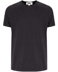schwarzes T-Shirt mit einem Rundhalsausschnitt von YMC