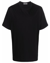 schwarzes T-Shirt mit einem Rundhalsausschnitt von Yohji Yamamoto