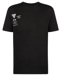 schwarzes T-Shirt mit einem Rundhalsausschnitt von Yoshiokubo