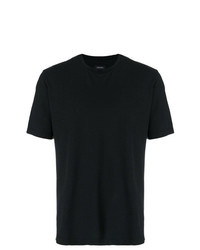 schwarzes T-Shirt mit einem Rundhalsausschnitt von Z Zegna