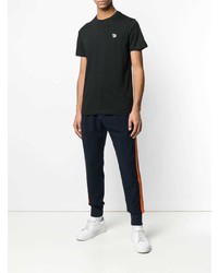 schwarzes T-Shirt mit einem Rundhalsausschnitt von Ps By Paul Smith