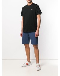 schwarzes T-Shirt mit einem Rundhalsausschnitt von Ps By Paul Smith