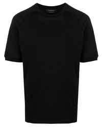 schwarzes T-Shirt mit einem Rundhalsausschnitt von Zegna