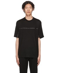 schwarzes T-Shirt mit einem Rundhalsausschnitt von Zegna