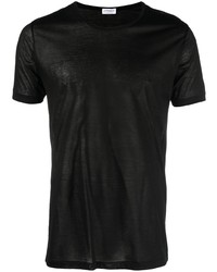 schwarzes T-Shirt mit einem Rundhalsausschnitt von Zimmerli