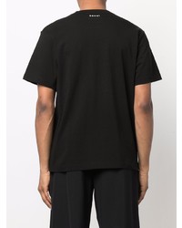 schwarzes T-Shirt mit einem Rundhalsausschnitt von Sacai