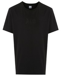 schwarzes T-Shirt mit einem Rundhalsausschnitt von Àlg