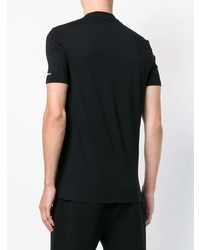 schwarzes T-Shirt mit einem V-Ausschnitt von DSQUARED2