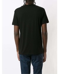 schwarzes T-Shirt mit einem V-Ausschnitt von Armani Exchange